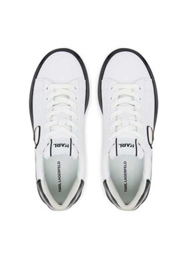 Karl Lagerfeld - KARL LAGERFELD Sneakersy Kapri Kushion KL62630N Biały. Kolor: biały. Materiał: skóra
