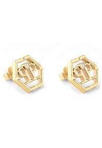 Philipp Plein - PHILIPP PLEIN Kolczyki Hexagon PJ2AA06EU Złoty. Materiał: ze stali, ze stali nierdzewnej. Kolor: złoty #2