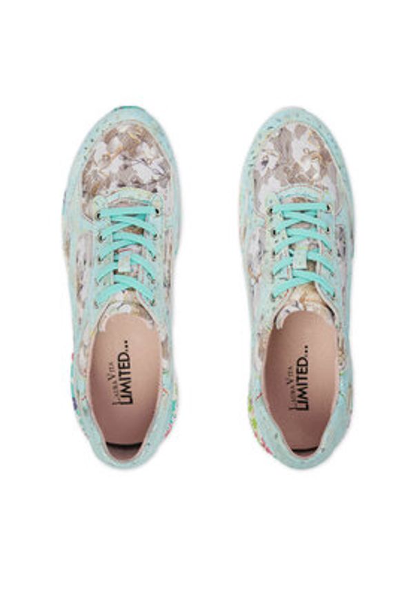 Laura Vita Sneakersy Joctao 32 Niebieski. Kolor: niebieski. Materiał: skóra
