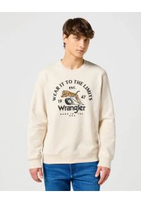Wrangler - MESKA BLUZA WRANGLER CREWNECK SWEATSHIRT VINTAGE WHITE 112357365. Styl: vintage #1
