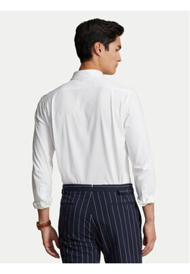 Polo Ralph Lauren Koszula 710899386001 Biały Slim Fit. Typ kołnierza: polo. Kolor: biały. Materiał: bawełna
