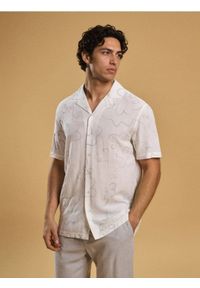 Sinsay - Wiskozowa koszula ze wzorem - kremowy. Kolor: kremowy. Materiał: wiskoza #1