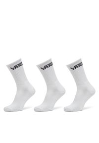 Vans Zestaw 3 par wysokich skarpet męskich Classic Crew VN000F0X Biały. Kolor: biały. Materiał: materiał, bawełna