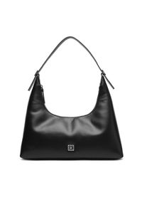 Calvin Klein Torebka Emblem Hw Lthr Shoulder Bag LV04F3262G Czarny. Kolor: czarny. Materiał: skórzane