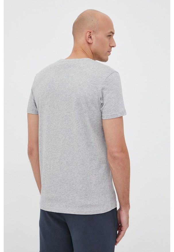 JOOP! - Joop! t-shirt bawełniany kolor szary melanżowy. Kolor: szary. Materiał: bawełna. Wzór: melanż