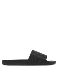 Calvin Klein Klapki Pool Slide Mono HM0HM01968 Czarny. Kolor: czarny. Materiał: skóra
