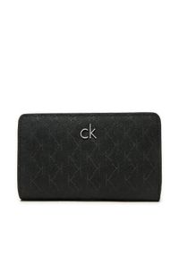 Calvin Klein Mały Portfel Damski Ck Daily Medium Bifold_Mono K60K612824 Czarny. Kolor: czarny. Materiał: skóra