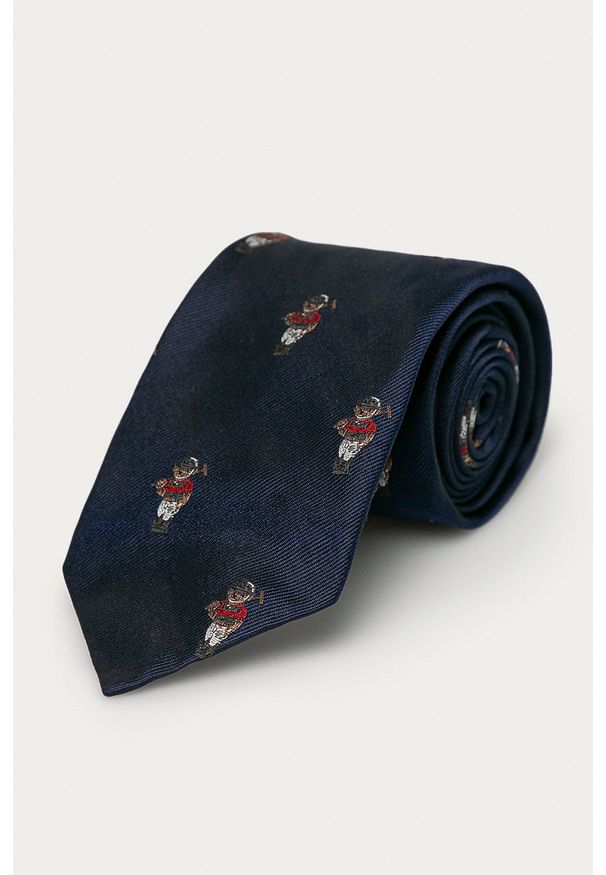 Polo Ralph Lauren - Krawat. Kolor: niebieski. Materiał: tkanina, jedwab