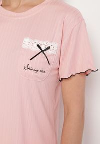 Born2be - Beżowy Komplet Piżamowy T-shirt i Spodnie Milarunea. Kolekcja: plus size. Kolor: beżowy #5