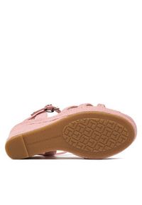 TOMMY HILFIGER - Tommy Hilfiger Espadryle Essential Wedge Sandal FW0FW07159 Różowy. Kolor: różowy. Materiał: materiał #5