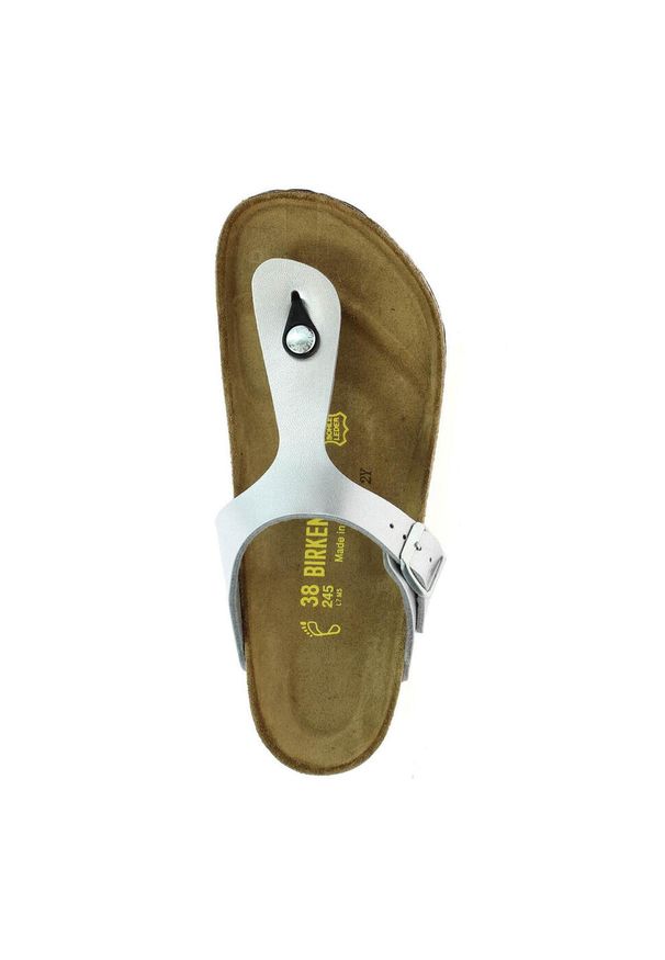Japonki damskie Birkenstock Gizeh. Kolor: biały. Materiał: materiał