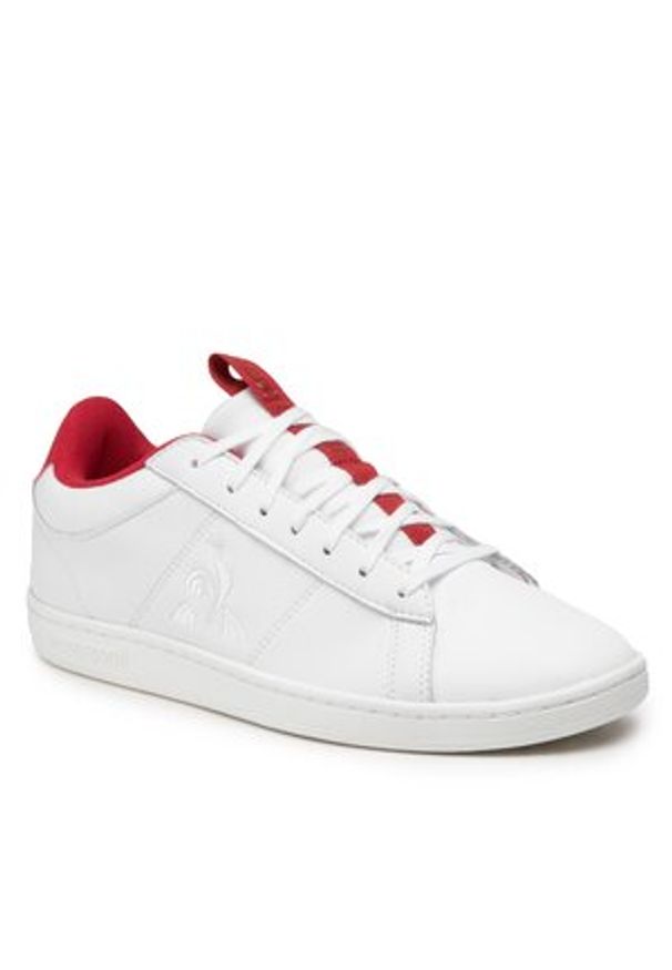 Sneakersy Le Coq Sportif - Court Allure Sport 2220198 Optical White/Scarlet. Kolor: biały. Materiał: skóra