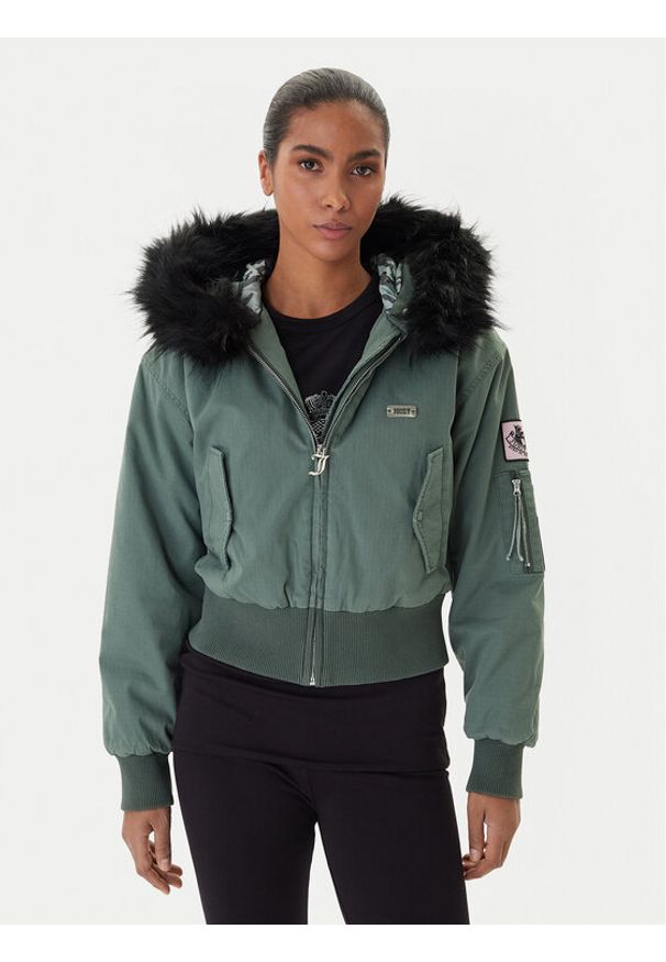 Juicy Couture Kurtka bomber JCOIJ225553 Zielony Regular Fit. Kolor: zielony. Materiał: syntetyk