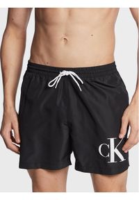 Calvin Klein Swimwear Szorty kąpielowe KM0KM00849 Czarny Regular Fit. Kolor: czarny. Materiał: syntetyk