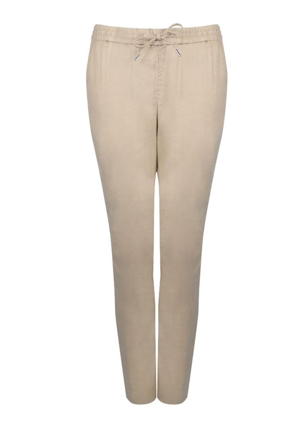 GANT - Gant Spodnie "Summer Linen" | 4150076 / Summer Linen | Kobieta | Beżowy. Kolor: beżowy. Materiał: len, elastan, wiskoza