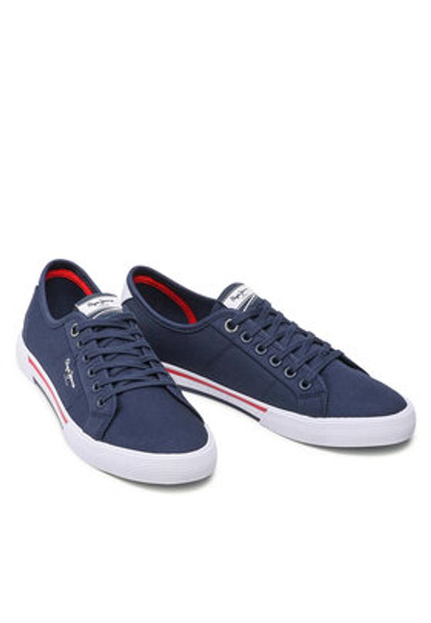 Pepe Jeans Tenisówki Brady Men Basic PMS30816 Granatowy. Kolor: niebieski. Materiał: materiał