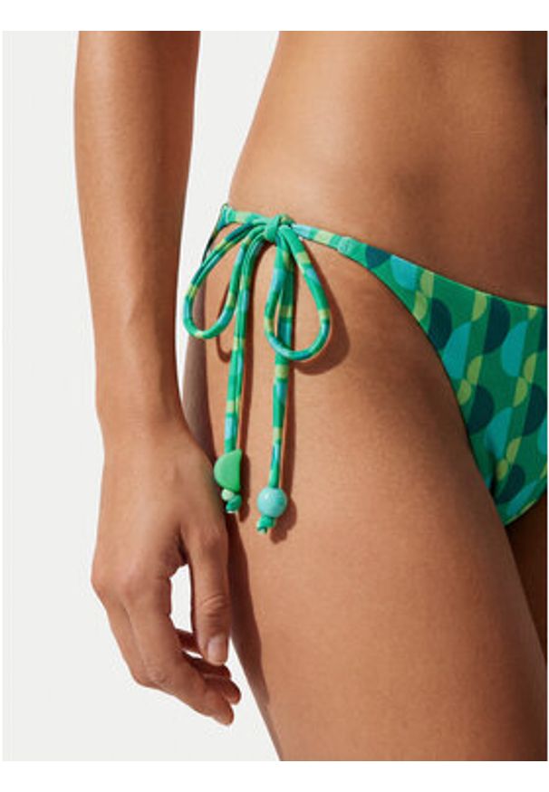 Seafolly Dół od bikini Sorrento 40651-277 Zielony. Kolor: zielony. Materiał: syntetyk