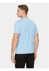Guess Jeans T-Shirt M4YI52 K8HM0 Niebieski Slim Fit. Kolor: niebieski. Materiał: bawełna