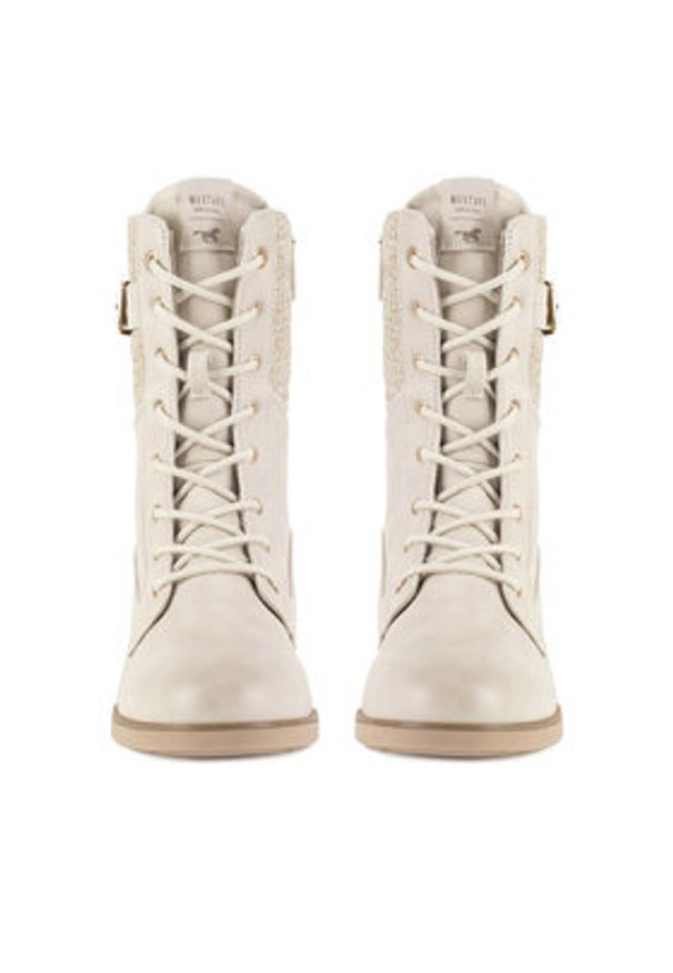 Mustang Trzewiki 1441-507-243 Biały. Kolor: biały. Materiał: materiał