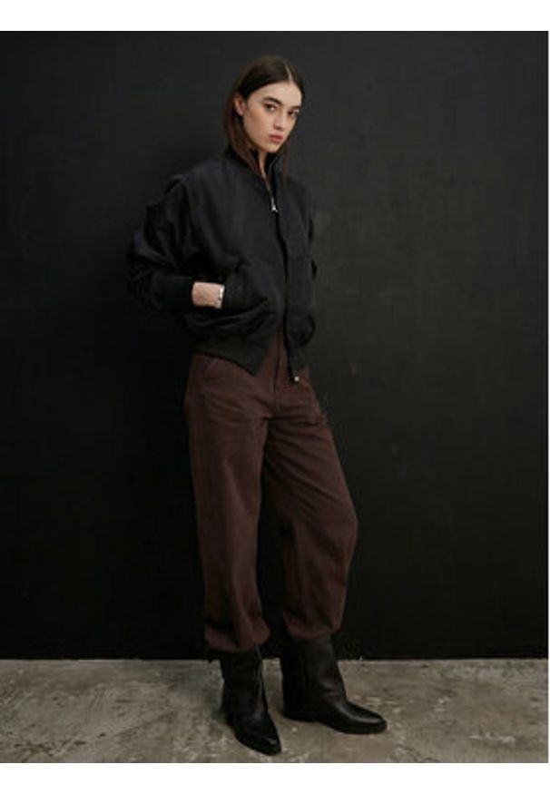 G-Star RAW - G-Star Raw Spodnie materiałowe Deck 2.0 D26432-E078 Brązowy Wide Leg. Kolor: brązowy. Materiał: bawełna