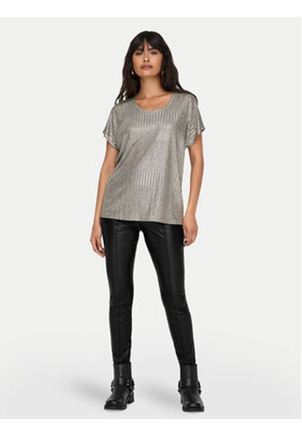 only - ONLY Legginsy Marlo 15324971 Czarny Skinny Fit. Kolor: czarny. Materiał: skóra