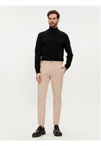 Hugo Chinosy David222D 50468314 Beżowy Slim Fit. Kolor: beżowy. Materiał: bawełna #4