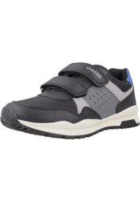 Geox - Buty GEOX J PAVEL Czarny. Kolor: wielokolorowy, niebieski, czarny. Sport: turystyka piesza