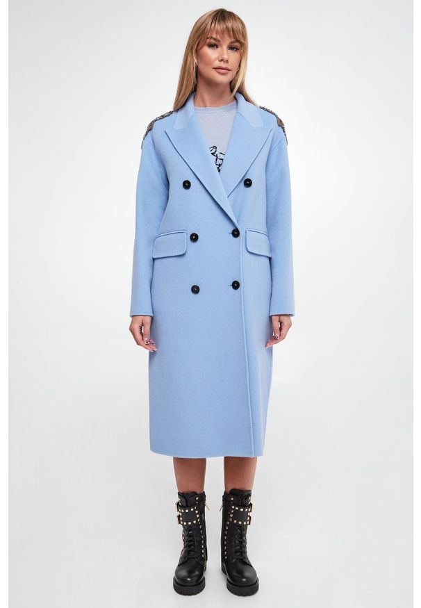 Ermanno Firenze - Płaszcz damski wełniany ERMANNO FIRENZE. Materiał: wełna