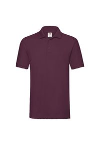 FRUIT OF THE LOOM - Koszulka Polo Premium Unisex Dla Dorosłych. Typ kołnierza: polo. Kolor: czerwony, wielokolorowy, brązowy
