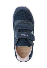 Geox buty dziecięce kolor granatowy. Nosek buta: okrągły. Zapięcie: rzepy. Kolor: niebieski. Materiał: guma #2