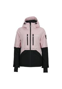 PEAK MOUNTAIN - Kurtka narciarska damska wodoodporna Peak Mountain. Kolor: różowy. Sezon: zima. Sport: narciarstwo #1
