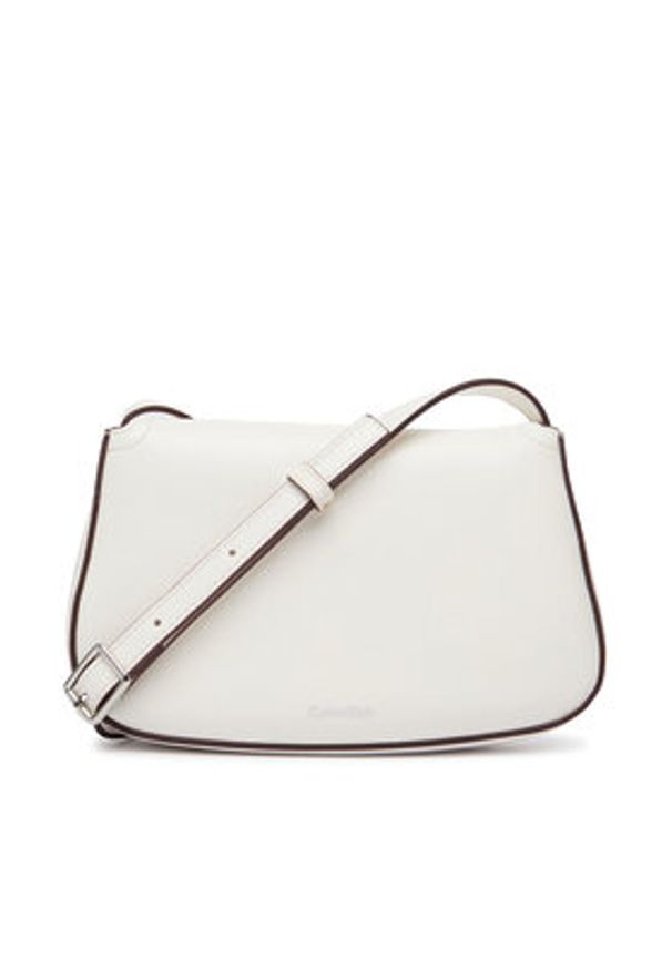 Calvin Klein Torebka Ck Flap Camera Bag LV04F3421G Biały. Kolor: biały. Materiał: skórzane