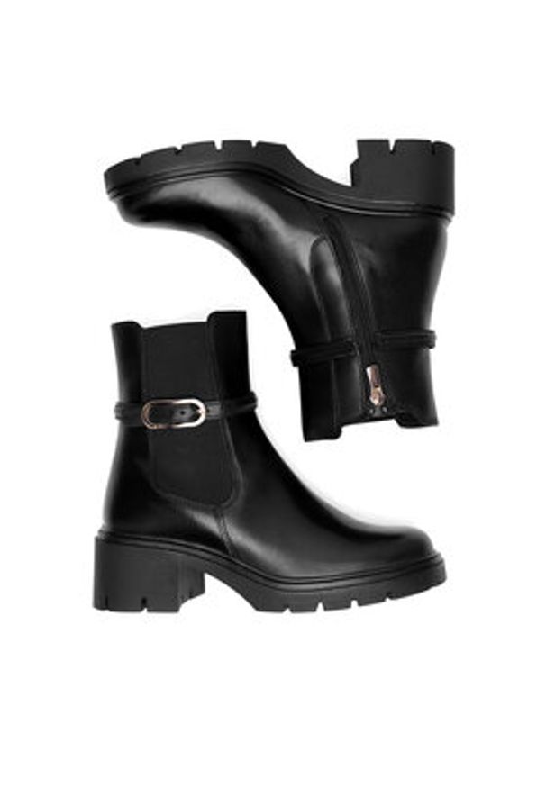 Lasocki Botki ARC-6207-02 Czarny. Kolor: czarny. Materiał: skóra