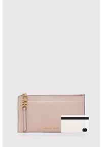 MICHAEL Michael Kors portfel skórzany damski kolor różowy. Kolor: różowy. Materiał: skóra #2