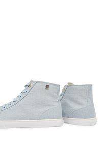 TOMMY HILFIGER - Tommy Hilfiger Sneakersy Th Chic Low Profile Mid Cut FW0FW09356 Błękitny. Kolor: niebieski. Materiał: materiał #2