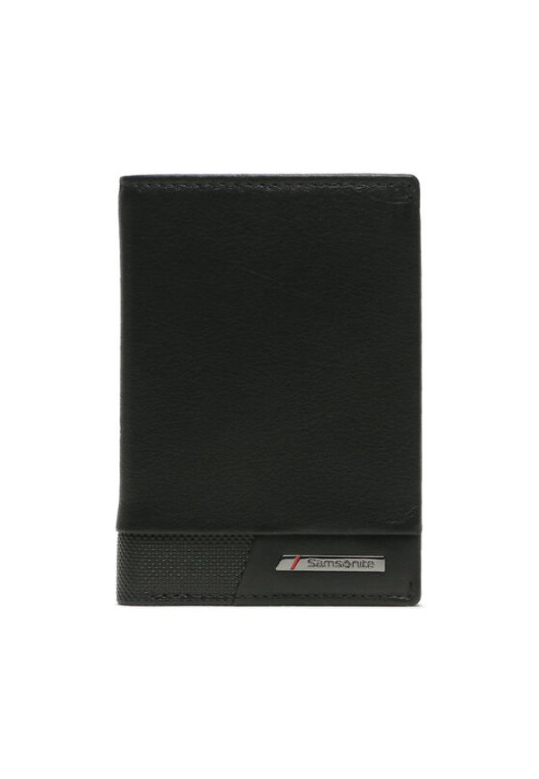 Samsonite Duży Portfel Męski KK3-09143 Czarny. Kolor: czarny. Materiał: skóra