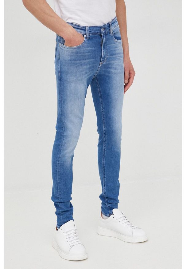Calvin Klein Jeans jeansy J30J320461.PPYY męskie. Kolor: niebieski