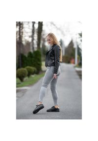 Big-Star - Czarne Sneakersy Big Star Sportowe Obuwie Damskie. Okazja: na co dzień. Kolor: czarny. Materiał: skóra ekologiczna #5