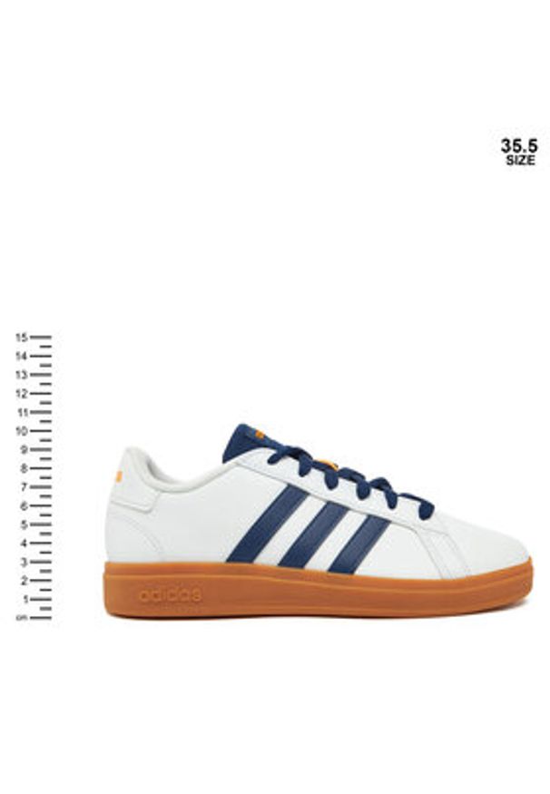 Adidas - adidas Sneakersy Grand Court Lifestyle JI0969 Biały. Kolor: biały. Materiał: skóra