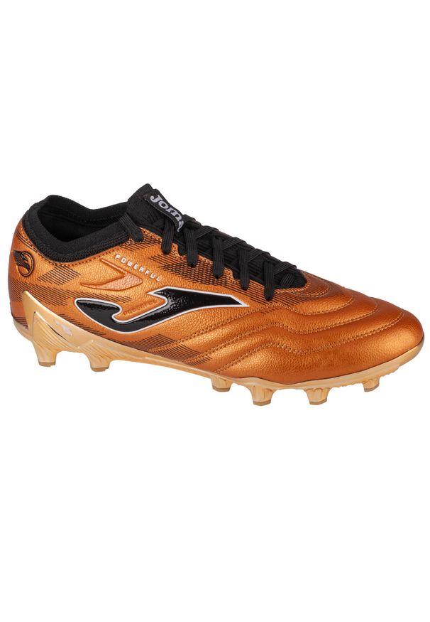 Joma - Buty piłkarskie korki męskie, Powerful Cup 2418 AG. Kolor: żółty, czarny, wielokolorowy, pomarańczowy. Materiał: syntetyk, materiał. Sport: piłka nożna