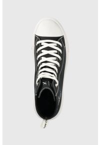 Armani Exchange trampki damskie kolor czarny XDZ026.XV695.S526. Nosek buta: okrągły. Kolor: czarny. Materiał: guma. Obcas: na platformie #4