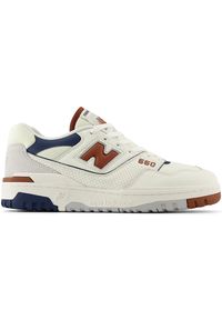 Buty męskie New Balance BB550ESG – beżowe. Okazja: na co dzień. Kolor: beżowy. Materiał: skóra. Szerokość cholewki: normalna #1