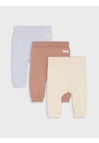 Sinsay - Spodnie 3 pack - kremowy. Kolor: kremowy #1