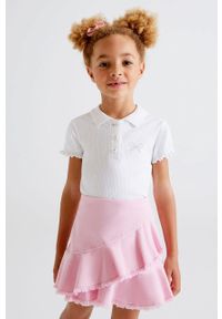 Mayoral spódnica dziecięca kolor fioletowy mini rozkloszowana. Kolor: fioletowy. Materiał: bawełna