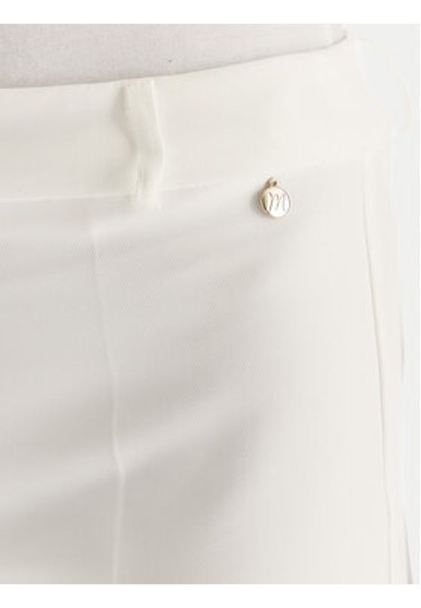 Maryley Spodnie materiałowe 25IB52Z/M17/43BC Biały Regular Fit. Kolor: biały. Materiał: syntetyk