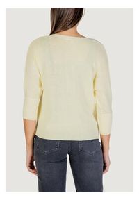 Morgan Kardigan 251-MBATSI Żółty Slim Fit. Kolor: żółty. Materiał: syntetyk #2