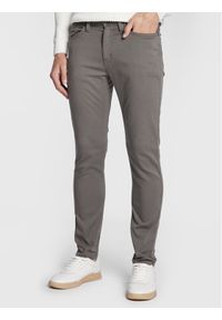 Duer Spodnie materiałowe No Sweat MFNS1001 Szary Slim Fit. Kolor: szary. Materiał: lyocell