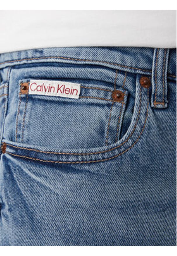 Calvin Klein Jeans Jeansy LV04RE700G Niebieski Slim Fit. Kolor: niebieski