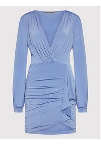 Rinascimento Sukienka koktajlowa CFC0107346003 Niebieski Slim Fit. Kolor: niebieski. Materiał: syntetyk. Styl: wizytowy #4