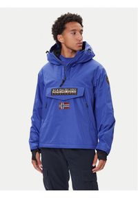 Napapijri Kurtka anorak Rainforest Next NP0A4IB9 Niebieski Regular Fit. Kolor: niebieski. Materiał: syntetyk